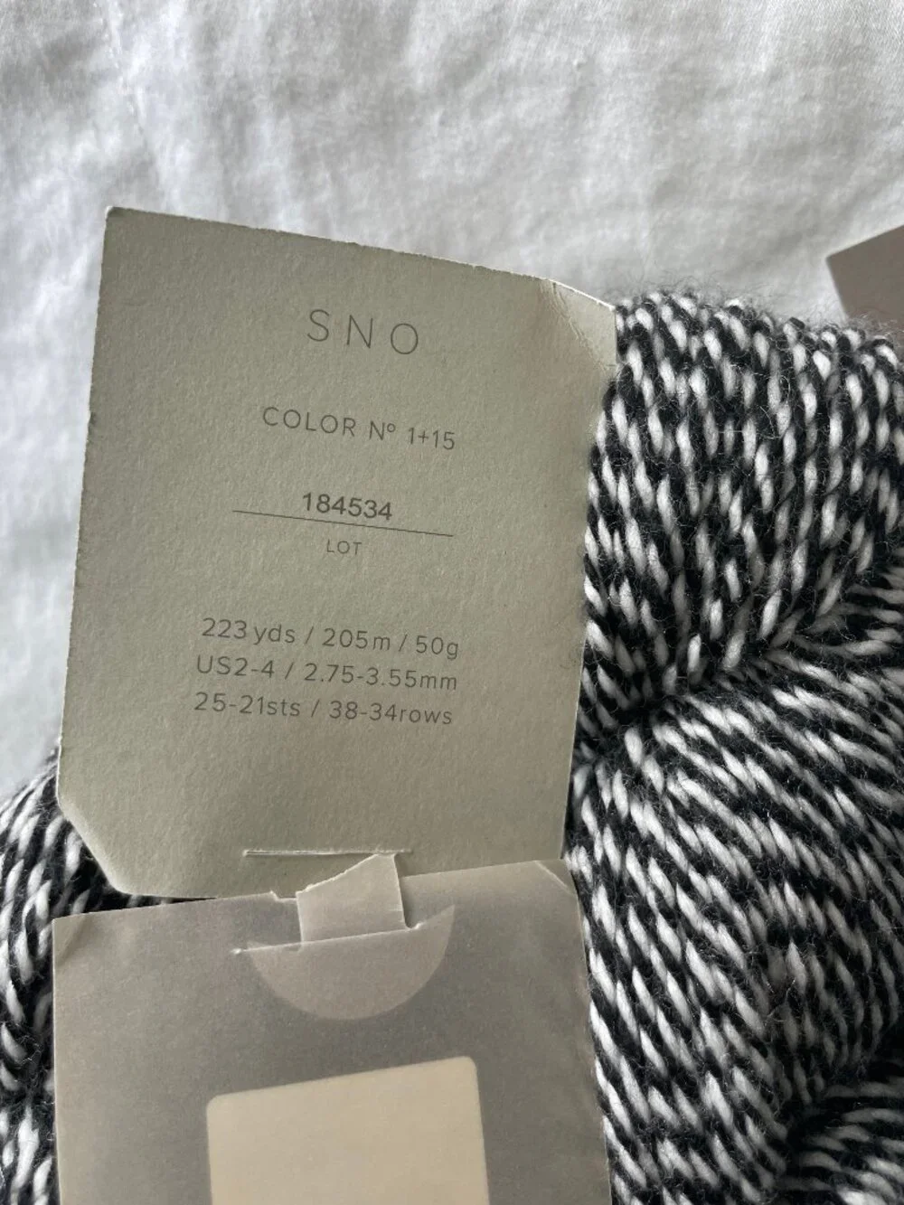 Woolfolk Sno Merino Wool Fingering Weight Marled Yarn 2 Skeins